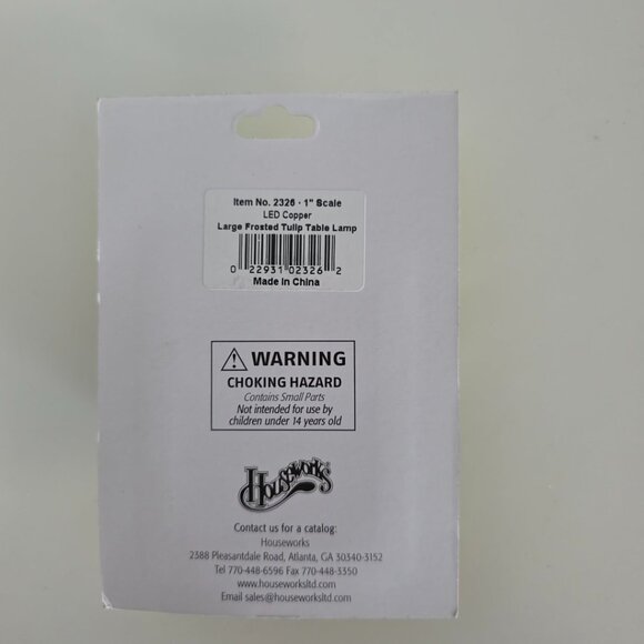 NWT LED Frosted Tulip Table Lamp Dollhouse - Battery Operated - No Wiring Needed - Picture 3 of 3